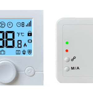 Wall-Mounted 220V Weekly Programmable RF Thermostat for Gas Boiler Hot Water Heater & Warm Floor — Hotel Use