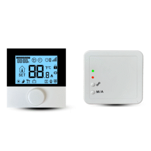 Wall-Mounted Weekly Programmable RF Room Thermostat — Eco-Friendly for Electric Hot Water Heater, Hotel & Apartment