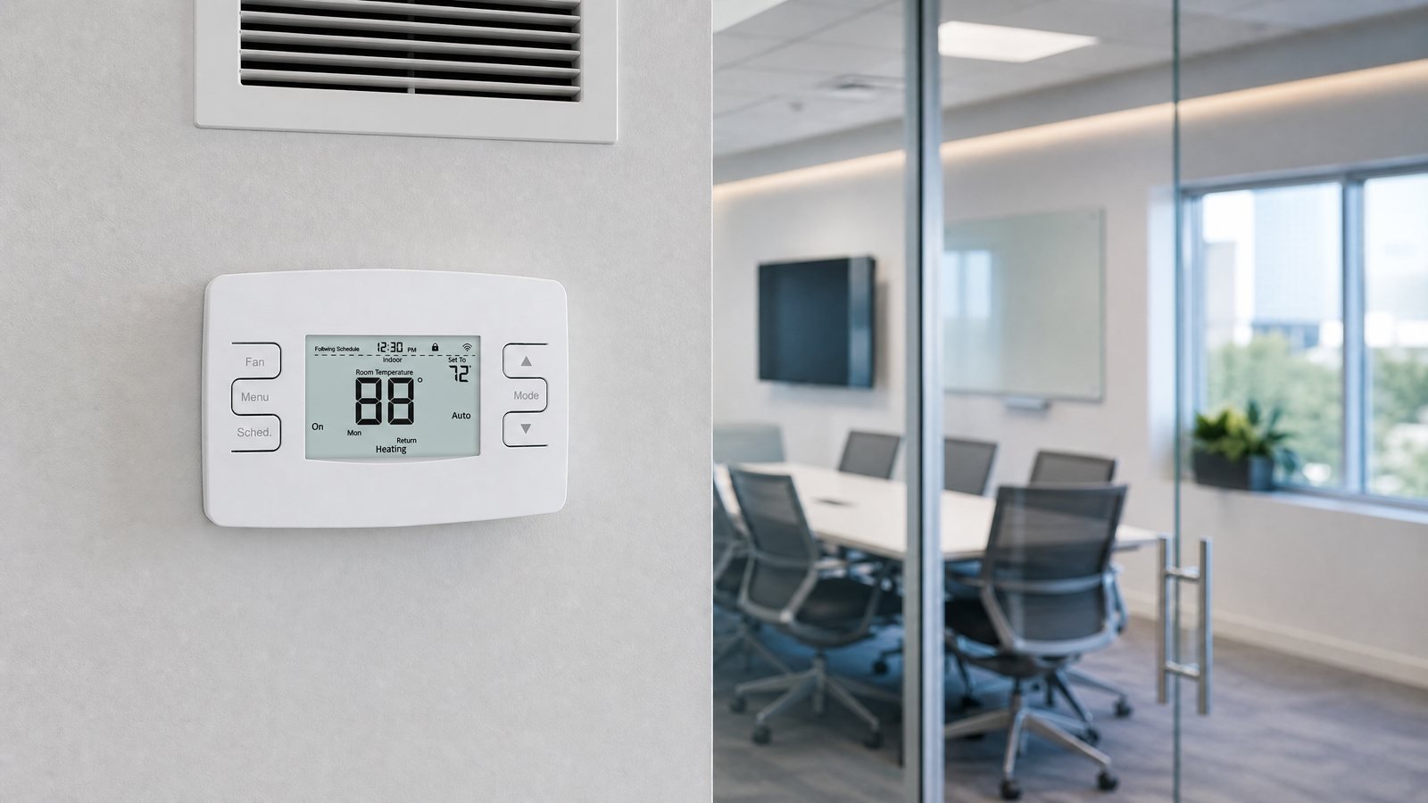 AC7300 WiFi thermostat in an office