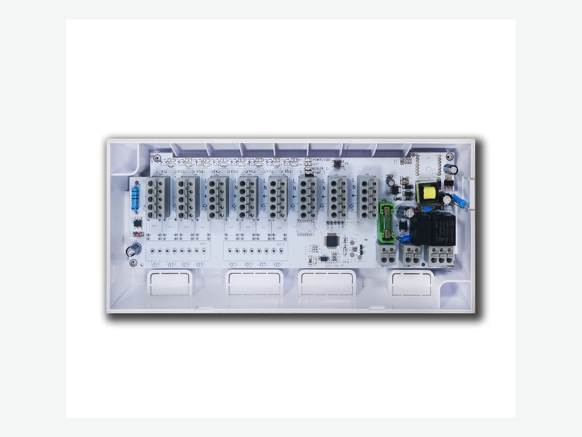 Transparent control box front view