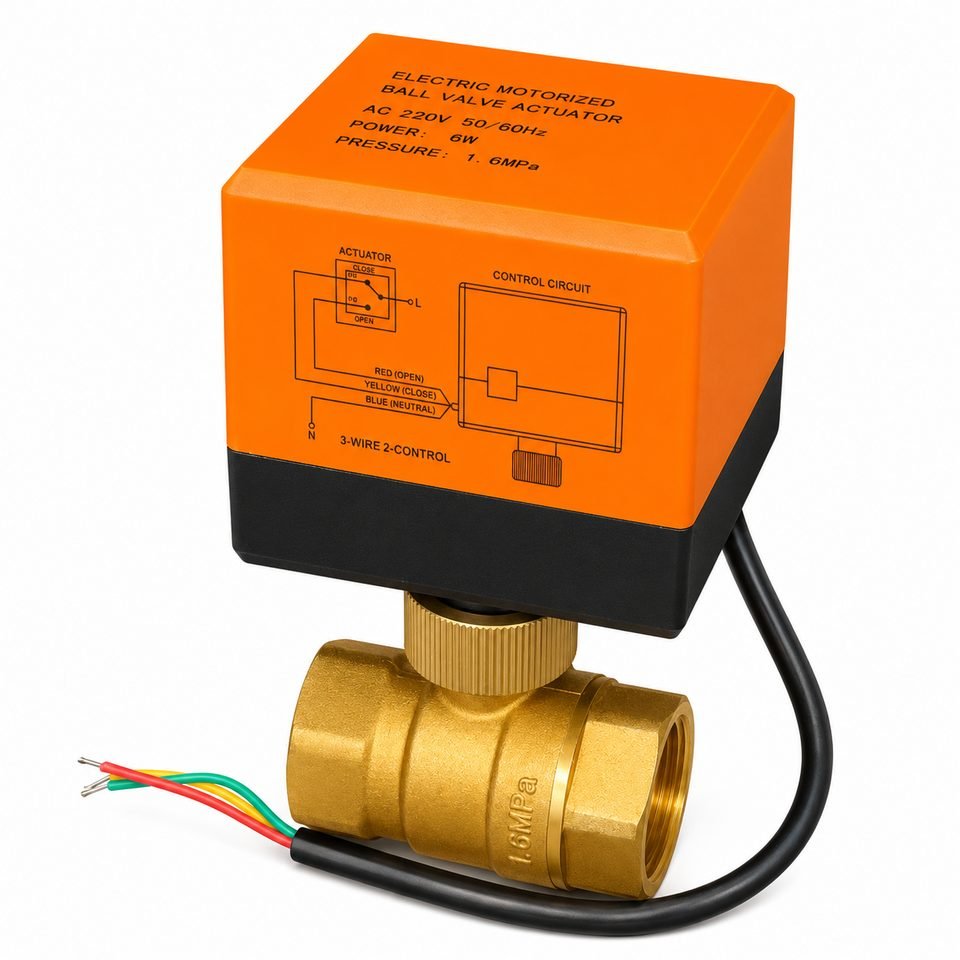 Manual override motorized square ball valve