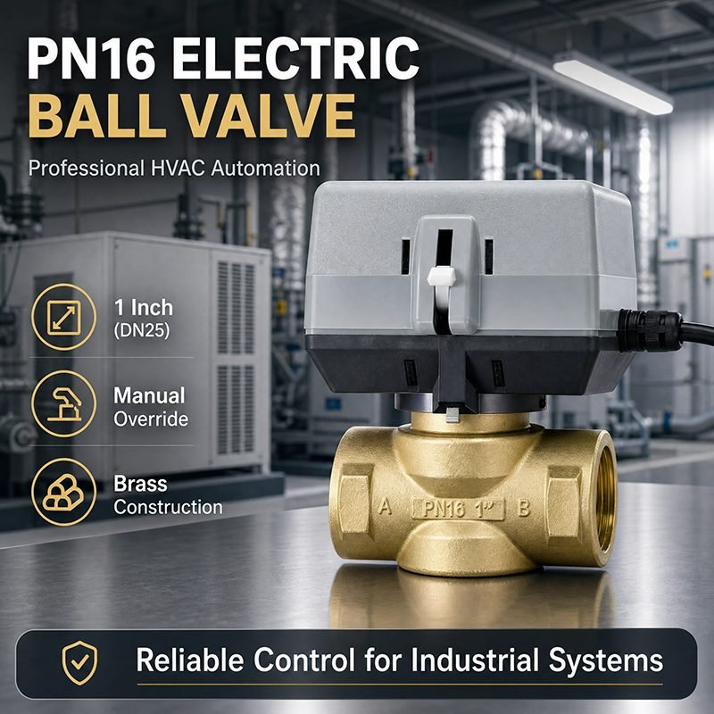 Original PN16 electric ball valve application graphic