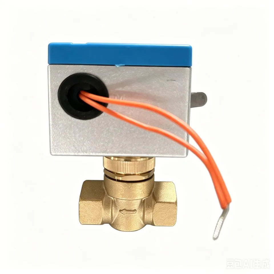 Motorized square ball valve product graphic