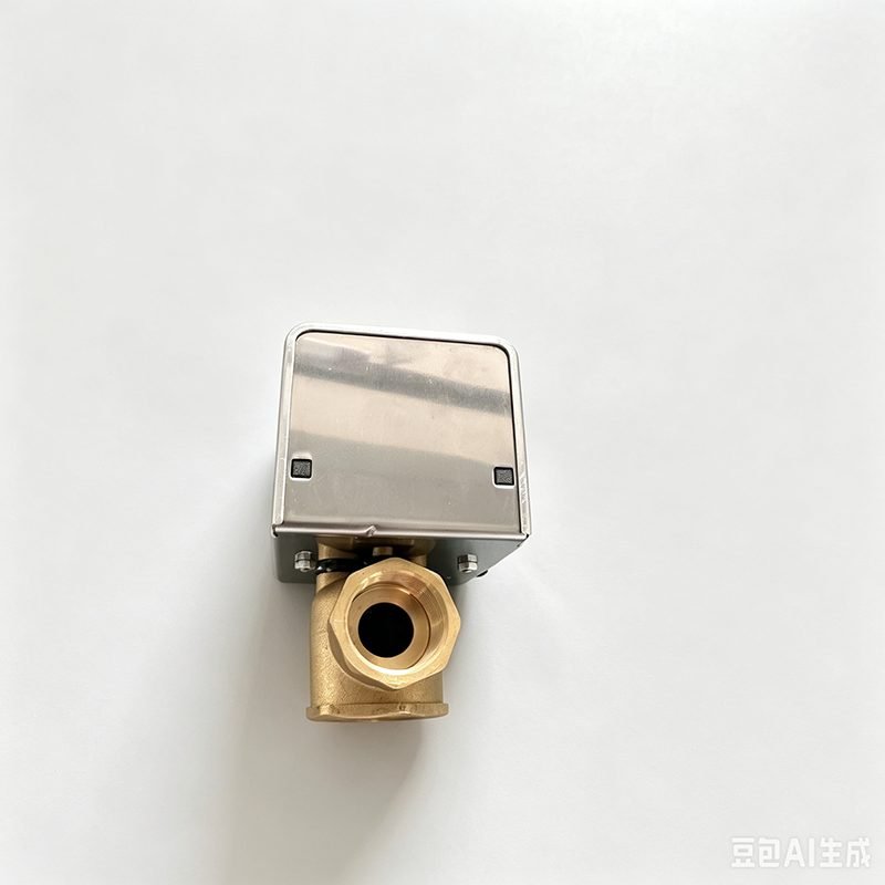 Silver motorized square ball valve