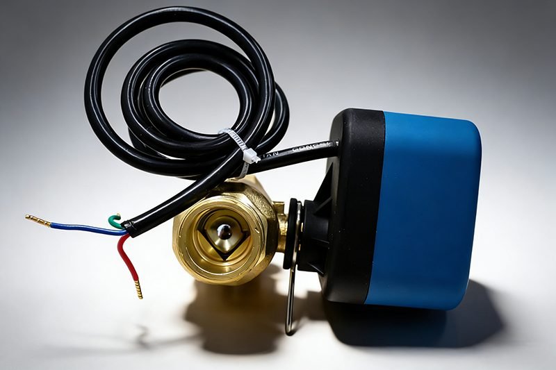 Brass 3-way valve port detail