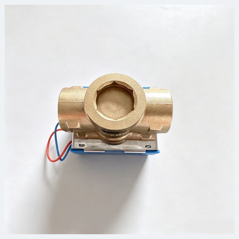 Brass valve underside and wiring detail