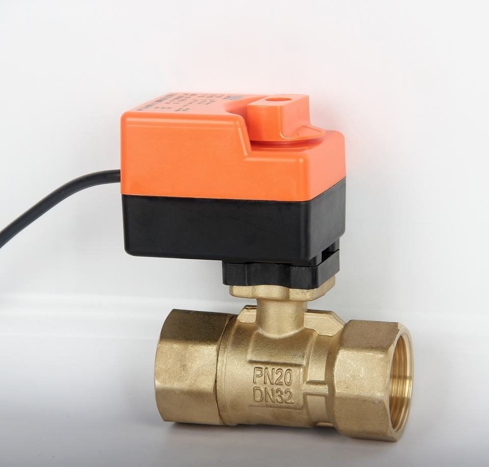 TELIN manual override motorized square ball valve