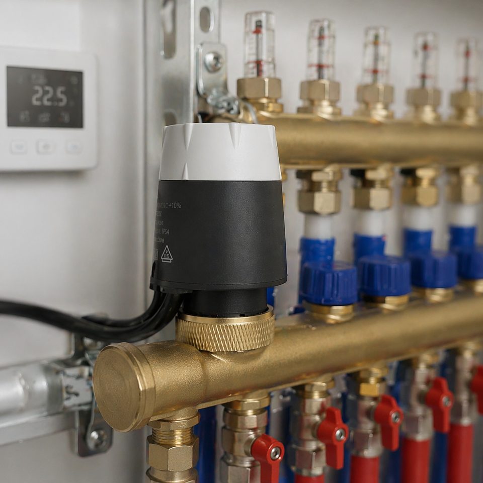 TL45 installed with underfloor heating controls