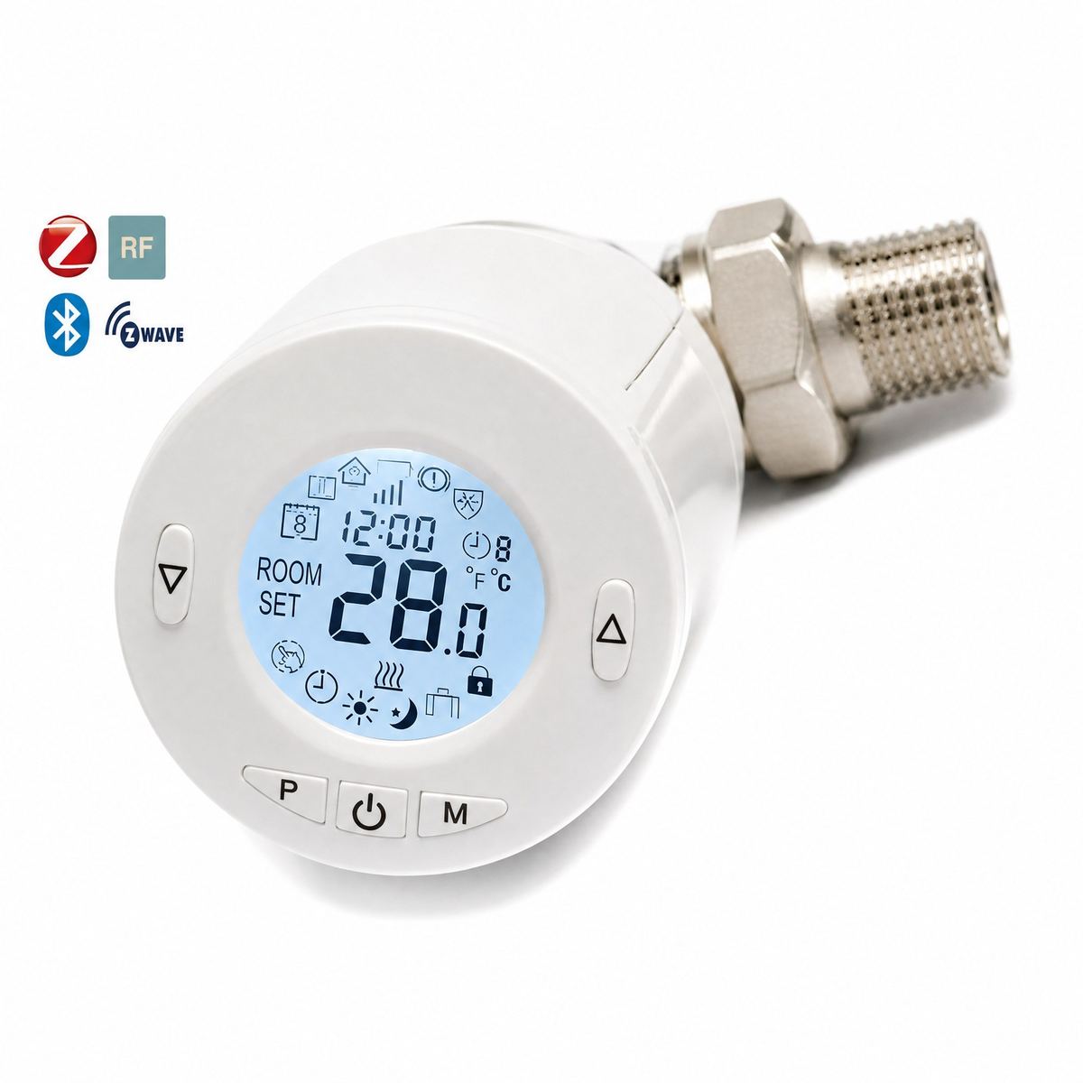 White smart floor heating thermostat